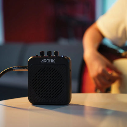Aroma 3W Electric Guitar Belt-Clip Amplifier AG-03N, Bluetooth, 1.75" Speaker, 1300mAh Battery, USB-C, 5 Hours Playtime, Compact Design — view 6