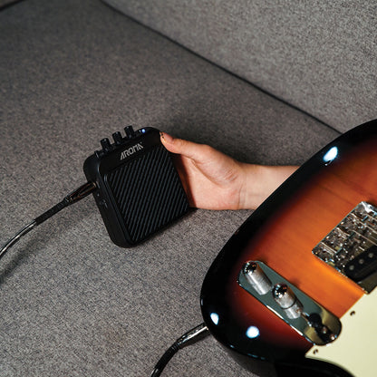 Aroma 3W Electric Guitar Belt-Clip Amplifier AG-03N, Bluetooth, 1.75" Speaker, 1300mAh Battery, USB-C, 5 Hours Playtime, Compact Design — view 7