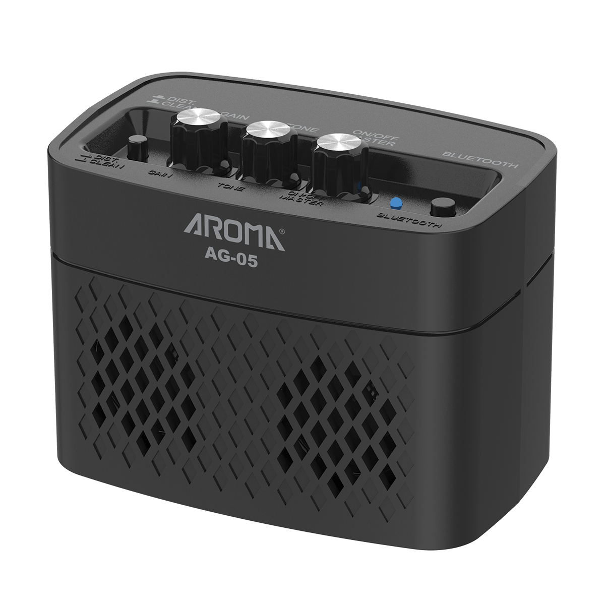 Aroma AG05BK Portable 5W Rechargeable Electric Guitar Amplifier - Black
