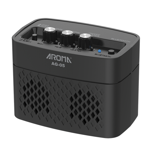 Aroma AG05BK Portable 5W Rechargeable Electric Guitar Amplifier - Black