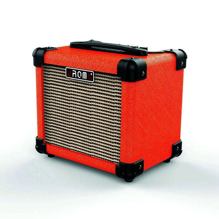 Aroma AG10OR 10W Electric Guitar Amplifier, Portable, Orange, Battery/DC Power — view 2