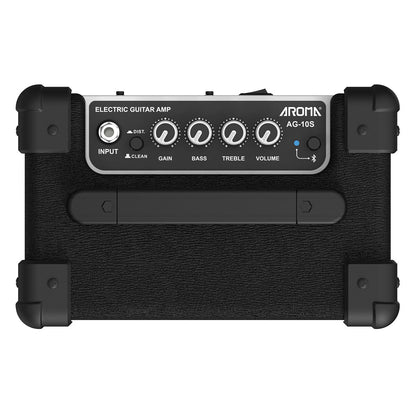 Aroma 10W Black Electric Guitar Amplifier AG10S with Bluetooth and Headphone Out — view 3