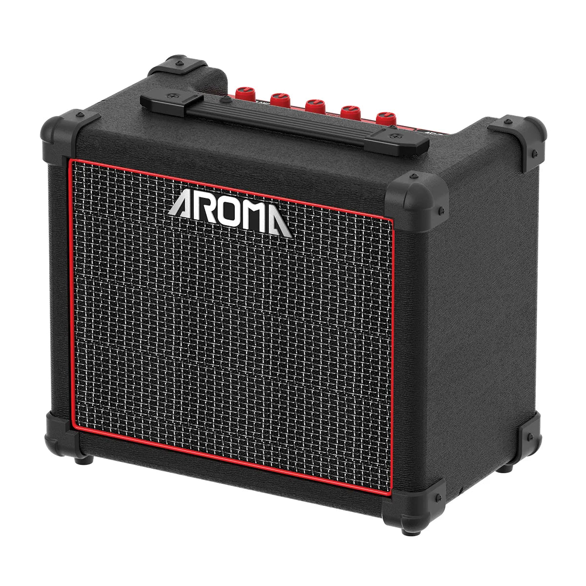 Aroma AG-20B Black 20W Electric Bass Guitar Amplifier with Bluetooth and 4-Band EQ