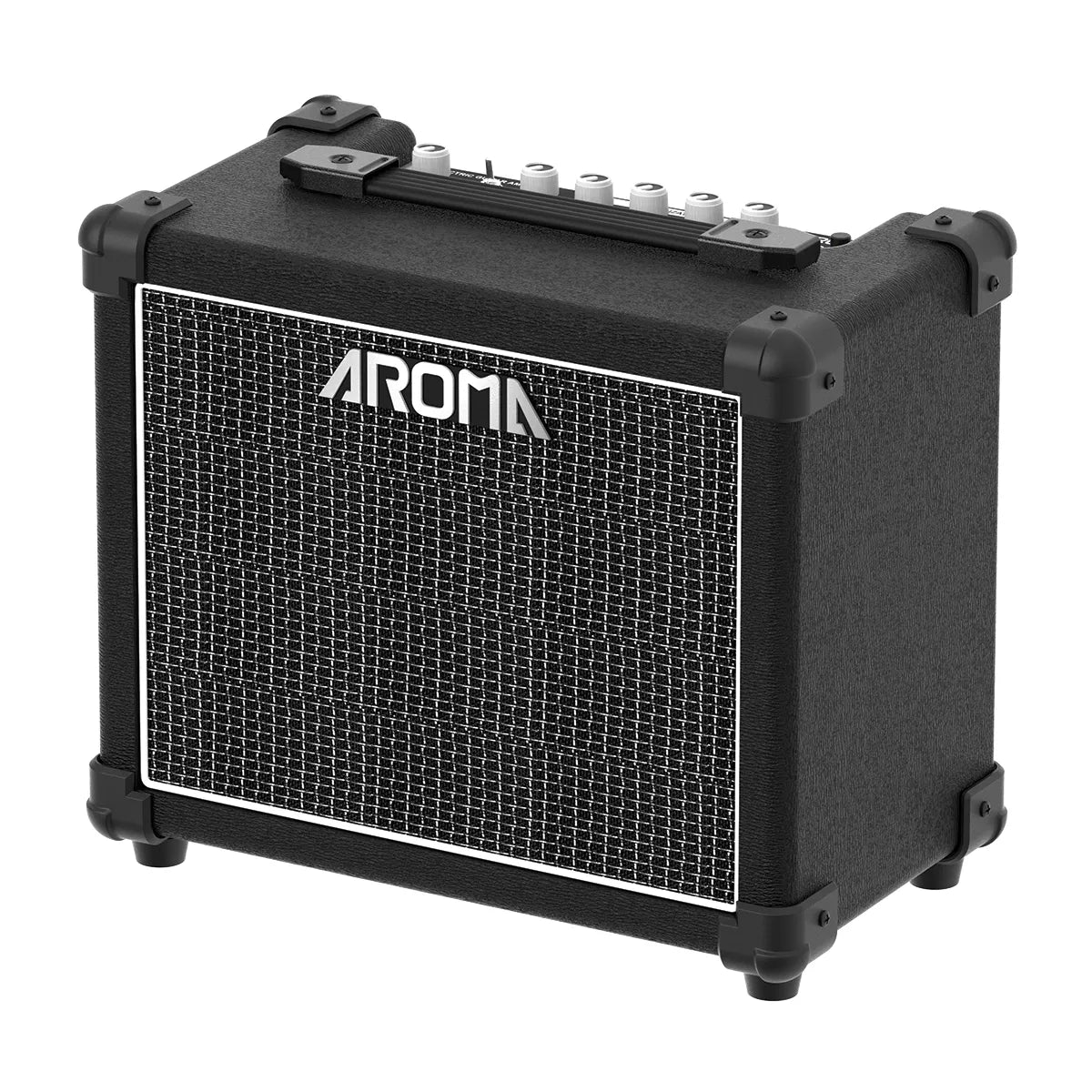 Aroma AG-20 Black 20W Electric Guitar Amplifier with Bluetooth, Digital Effects, and 3-Band EQ — view 5