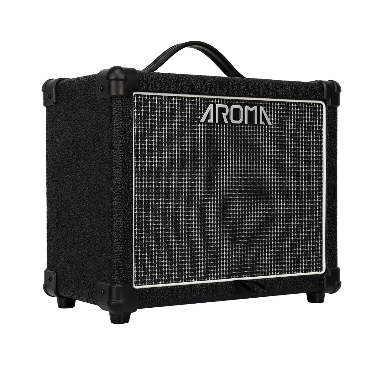 Aroma AG-20 Black 20W Electric Guitar Amplifier with Bluetooth, Digital Effects, and 3-Band EQ