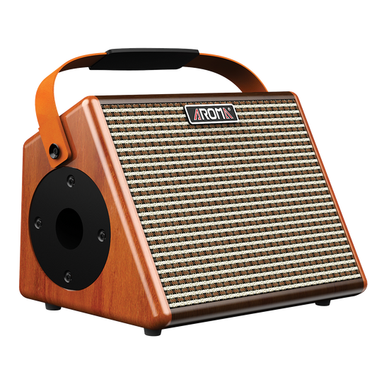 Aroma AG-26A 25W Rechargeable Acoustic Guitar Amplifier with Bluetooth and Microphone Channel