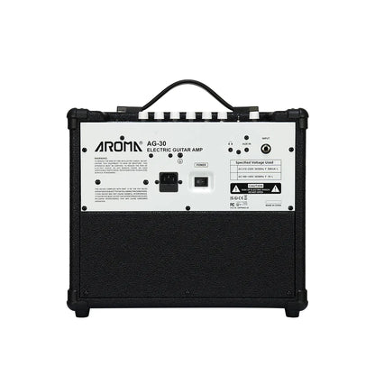 Aroma AG-30 Black 30W Electric Guitar Amplifier with Bluetooth, 8" Speaker, Clean/Overdrive Channels, Digital Reverb, 3-Band EQ — view 6
