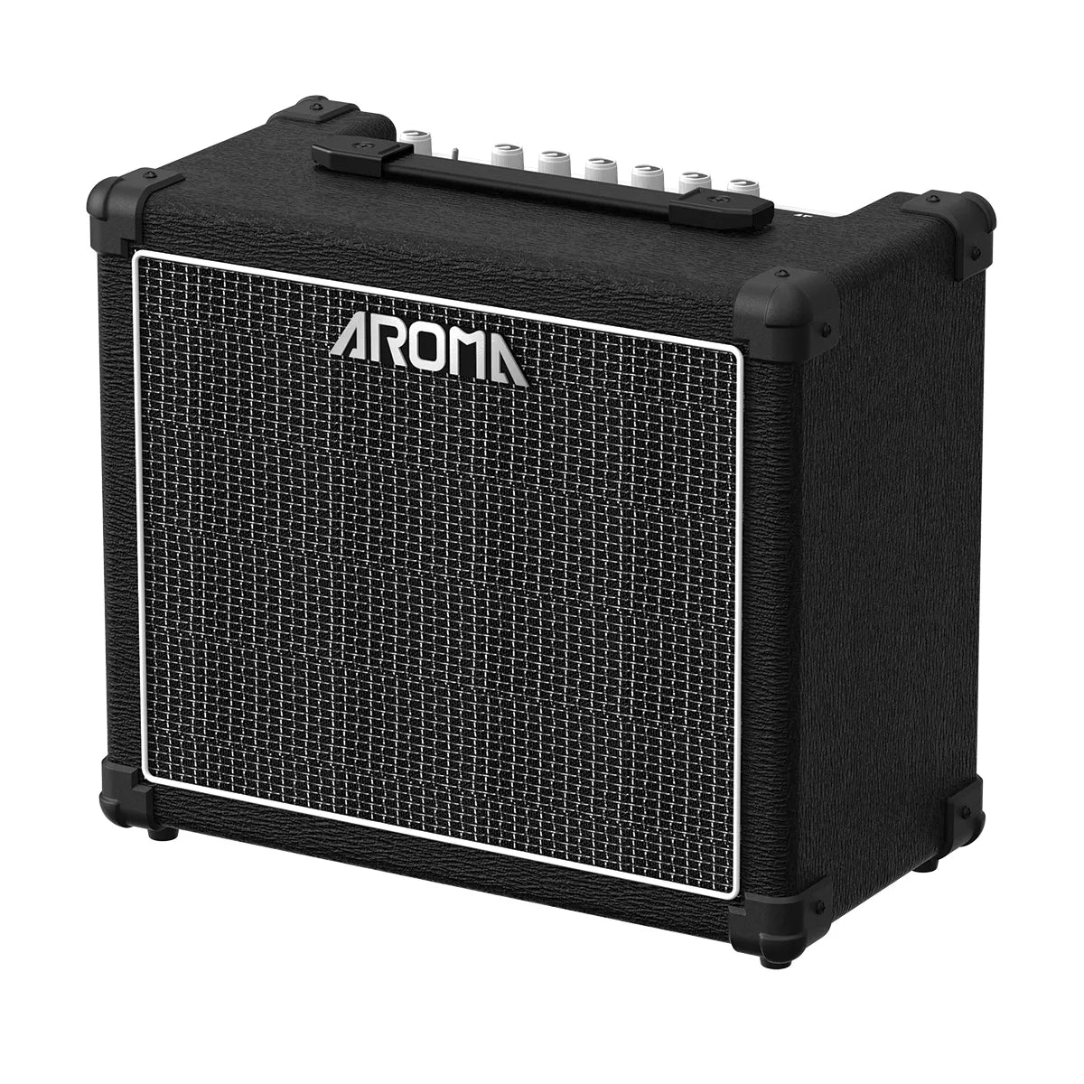 Aroma AG-30 Black 30W Electric Guitar Amplifier with Bluetooth, 8" Speaker, Clean/Overdrive Channels, Digital Reverb, 3-Band EQ — view 2