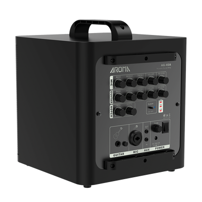 Aroma AG40A 40W Rechargeable Acoustic Guitar Amplifier with Bluetooth and Gig Bag — view 4