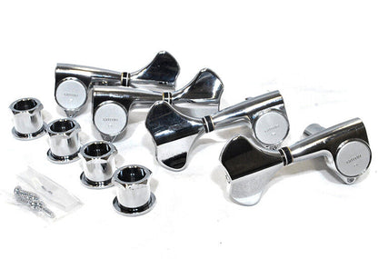 Gotoh GB707 Series Electric Bass Guitar Tuning Machines Chrome Finish 4-inline — view 2