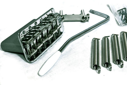 Gotoh GE101T Vintage 6-Point Tremolo Bridge Black Chrome with Bent Steel Saddles — view 2