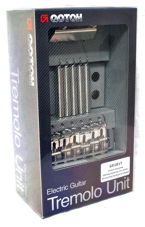 Gotoh GE101T Chrome Vintage 6-Point Tremolo Bridge with Bent Steel Saddles and Zinc Block — view 4