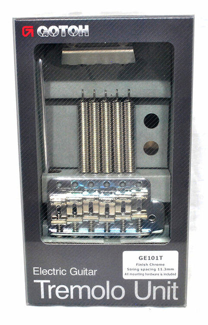 Gotoh GE101T Chrome Vintage 6-Point Tremolo Bridge with Bent Steel Saddles and Zinc Block — view 3