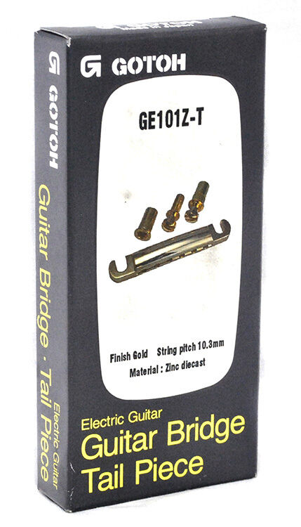 Gotoh GE101ZT Gold Finish Stop Tailpiece with Modern Mountings — view 3