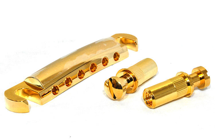 Gotoh GE101ZT Gold Finish Stop Tailpiece with Modern Mountings