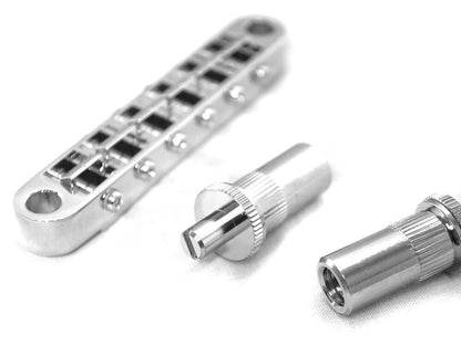 Gotoh GE103BT Chrome Finish Tune-O-Matic Electric Guitar Bridge with M8 Studs & Anchors — view 2