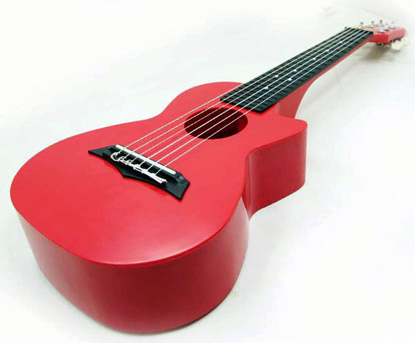 Kealoha Guitalele Plain Coral Red ABS Resin Body 17.25" Scale Tenor Size — view 2