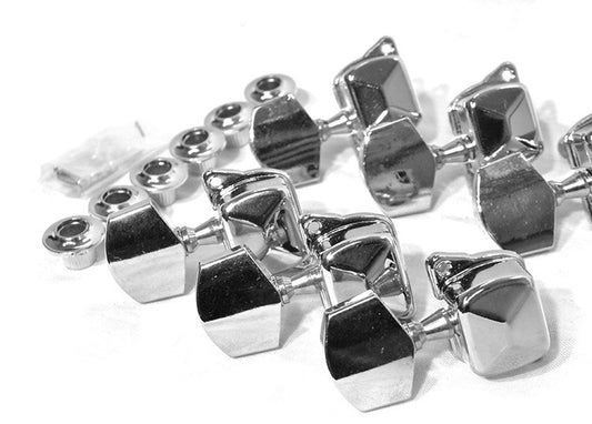 Maxtone 3+3 Acoustic/Electric Tuning Machines with Large Chrome Buttons