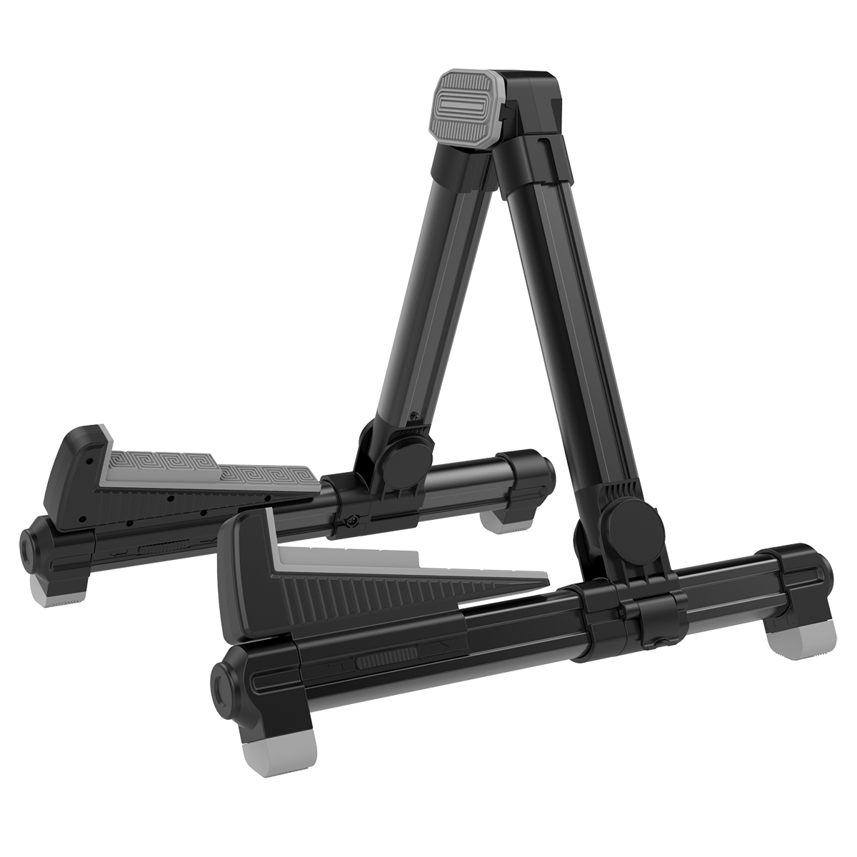 Aroma AGS08 Folding Lightweight Aluminium Guitar Stand with Silicon Pads