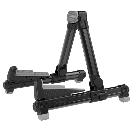 Aroma AGS08 Folding Lightweight Aluminium Guitar Stand with Silicon Pads
