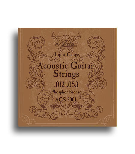 Aria Phosphor Bronze Light Gauge Acoustic Guitar String Set 12-53