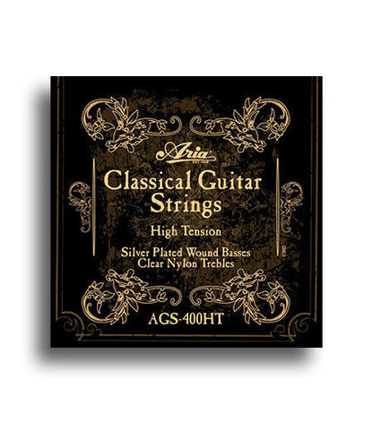 Aria High Tension Classical Nylon/Silver Tie End String Set