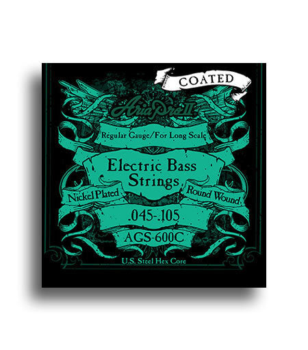 Aria Electric Bass Regular Gauge Long Scale Coated String Set 45-105 Nickel Plated Steel