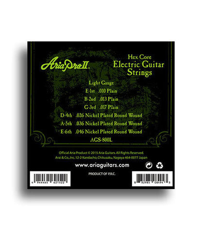 Aria Pro II Electric Guitar Light Gauge String Set 10-46 Nickel Plated Steel — view 2