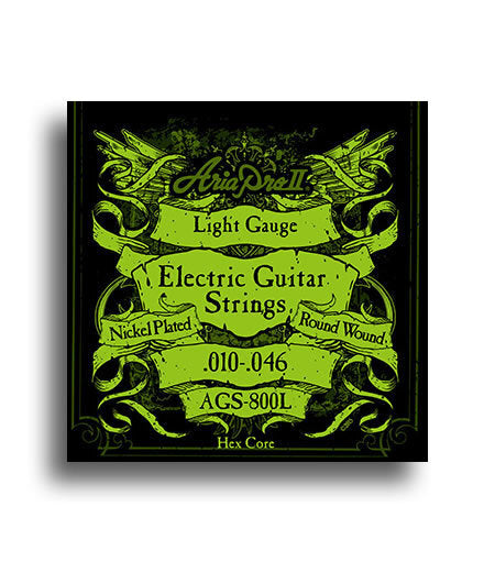 Aria Pro II Electric Guitar Light Gauge String Set 10-46 Nickel Plated Steel