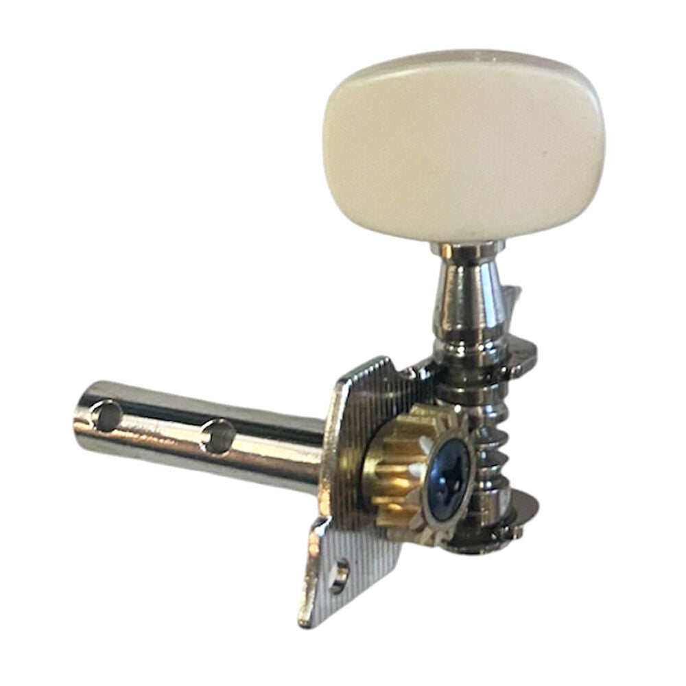 GT LA Series 3+3 Open Geared Tuning Machines Nickel Finish with White Buttons