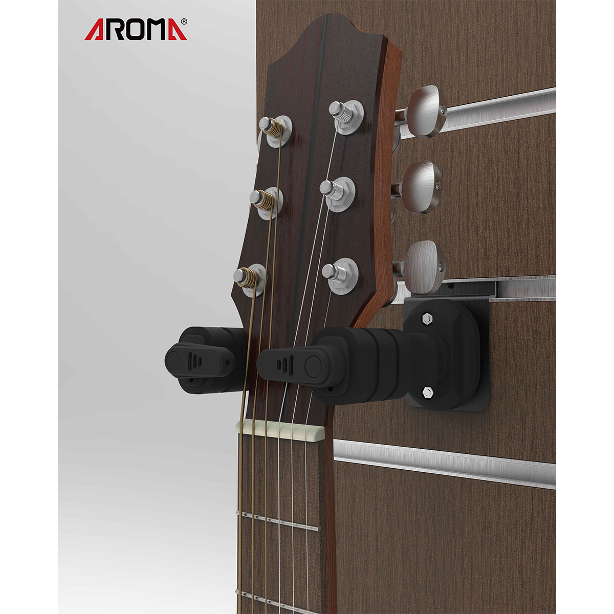 Aroma Locking Guitar Wall Hanger Slat Wall Mount AH-89S — view 3