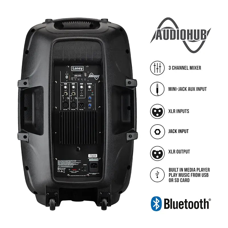 Laney Audiohub 1X15 Active Powered Speaker System AH115-G2 400W Black