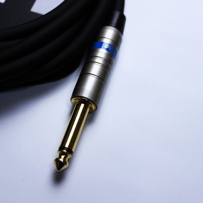Leem 10ft Instrument Cable with 1/4" Straight and Right-Angled Plugs, Gold Plated, Braided Copper Shield — view 3