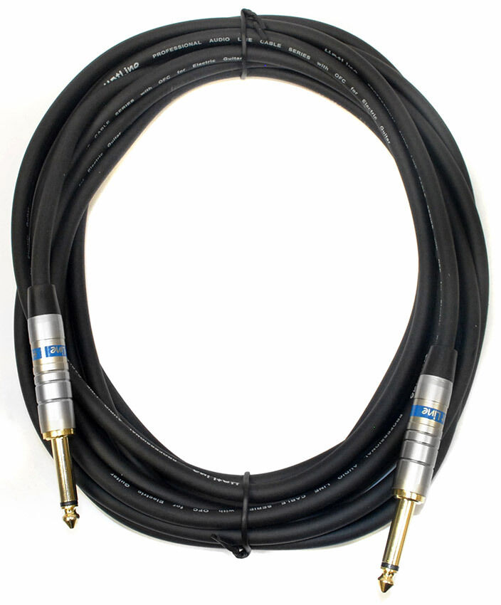 Leem 20ft Hotline Instrument Cable with 1/4" Gold Plated Straight Plugs, Braided Copper Shield, 6.7mm O.D — view 2