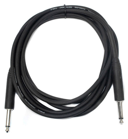 Leem 10ft Heatshrink Instrument Cable with 1/4" Straight Plugs and Nickel Plated Connectors — view 2