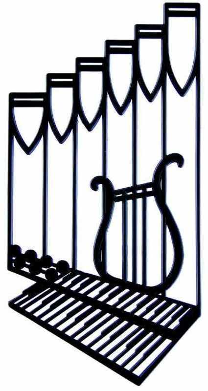 Silhouette Moulded Black Plastic Organ