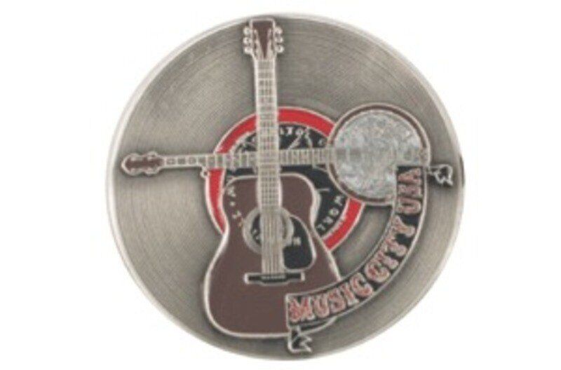 Belt Buckle Music City Pewter by AIM Gifts