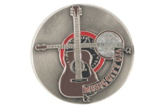 Belt Buckle Music City Pewter by AIM Gifts
