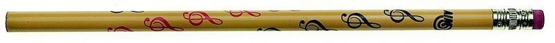 Pencil Treble Clef Assorted Colors