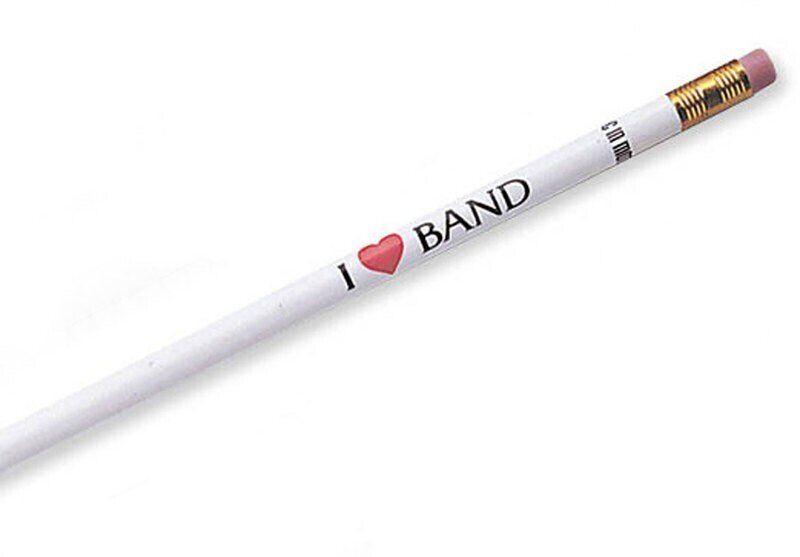 I Love Band Pencils Assorted Colors