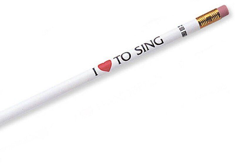 I Love To Sing Pencils Assorted Colors by AIM Gifts