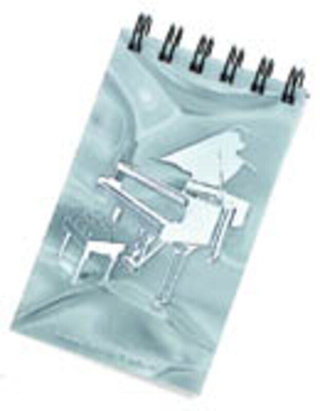 Hologram Spiral Notebook with Grand Piano Cover, 12.7 x 7.6cm, Assorted Colors