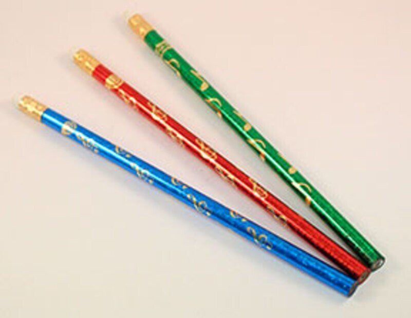 Luster Pencil with Eraser - Treble Clef Design
