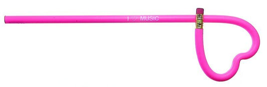 Bentcil Heart Shaped I Love Music Pink