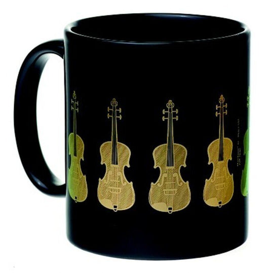 Violin Mug in Black and Gold