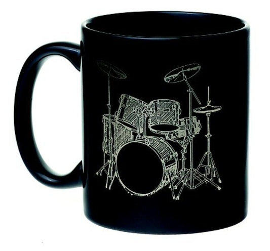 Mug 5Pc Drum Set Black and Silver