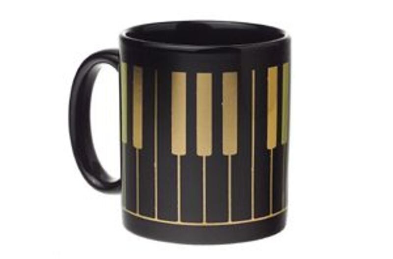 Large Black and Gold Keyboard Mug