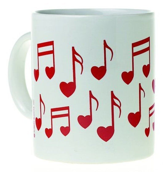Mug Music Design Heart Notes by AIM Gifts
