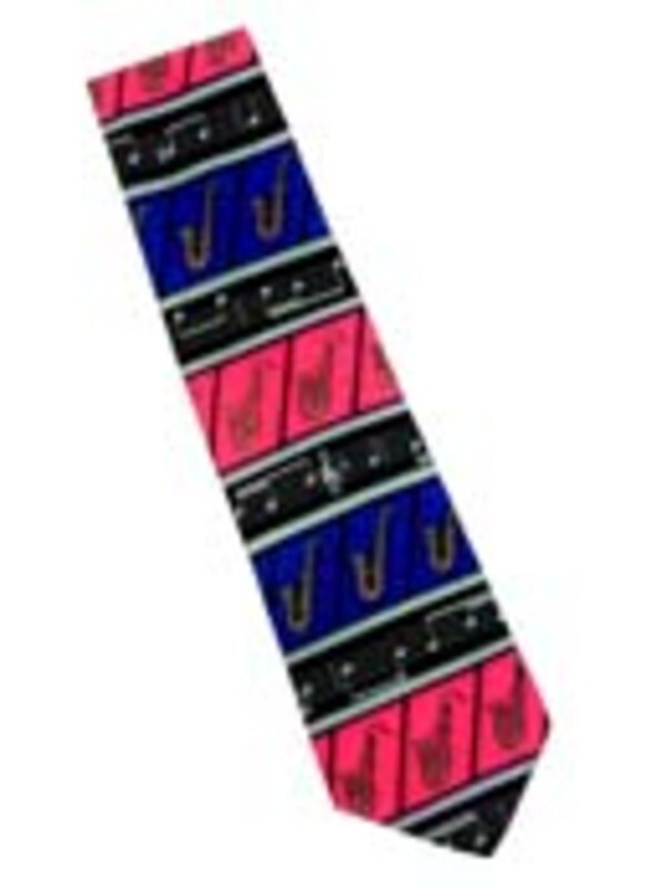 Crazy Tie Polyester Saxophone