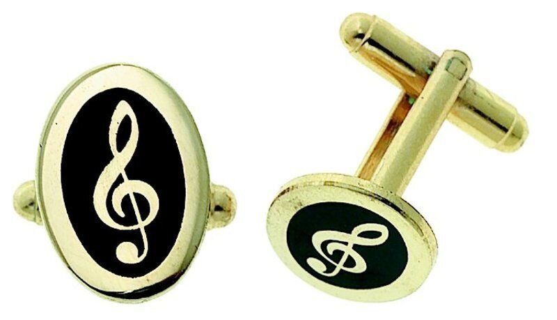 Cuff Links Treble Clef Oval by AIM Gifts